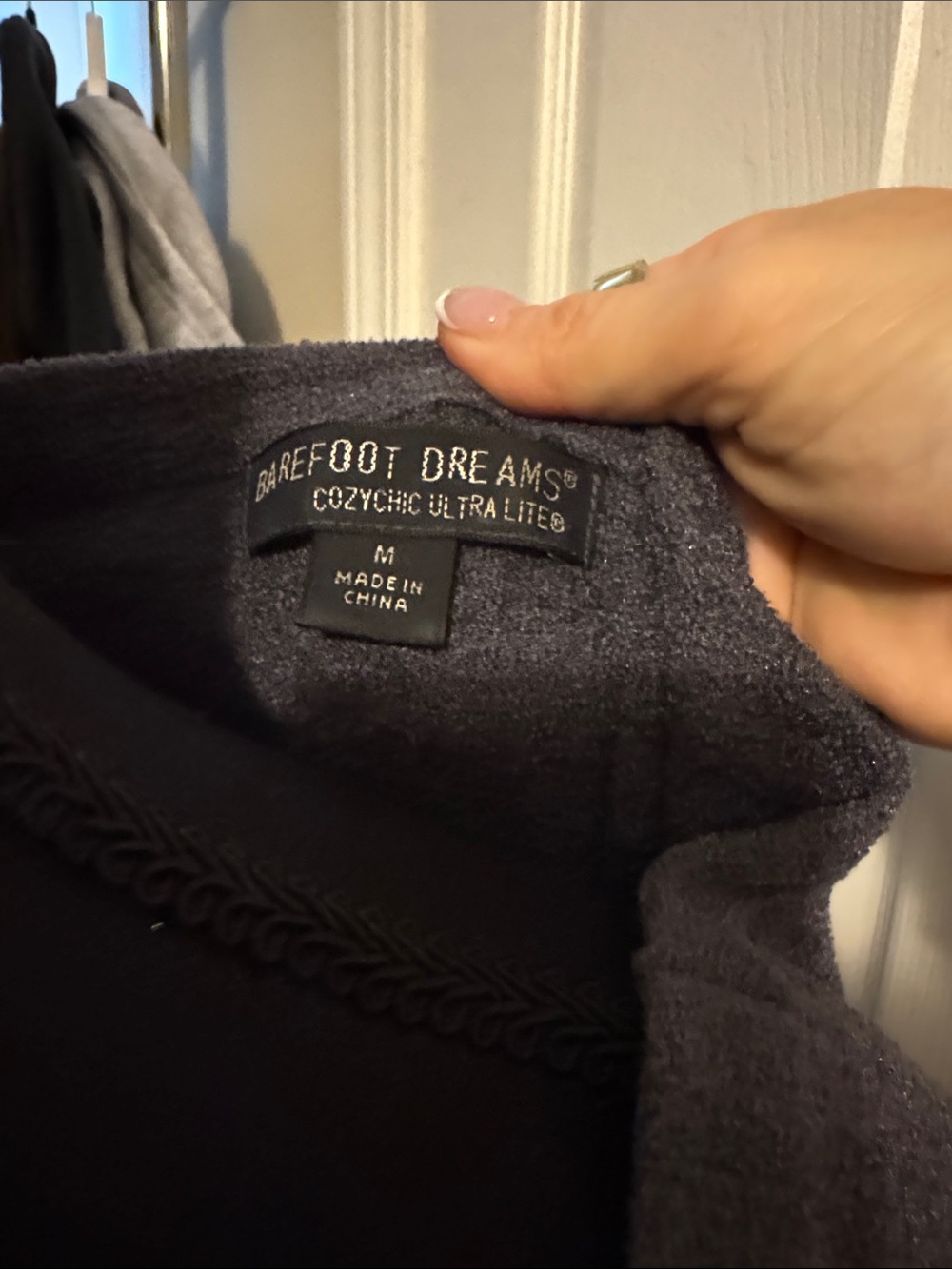 Barefoot Dreams CozyChic Ultra Lite Short Sleeve Knit Tunic in Charcoal - Picture 2 of 2